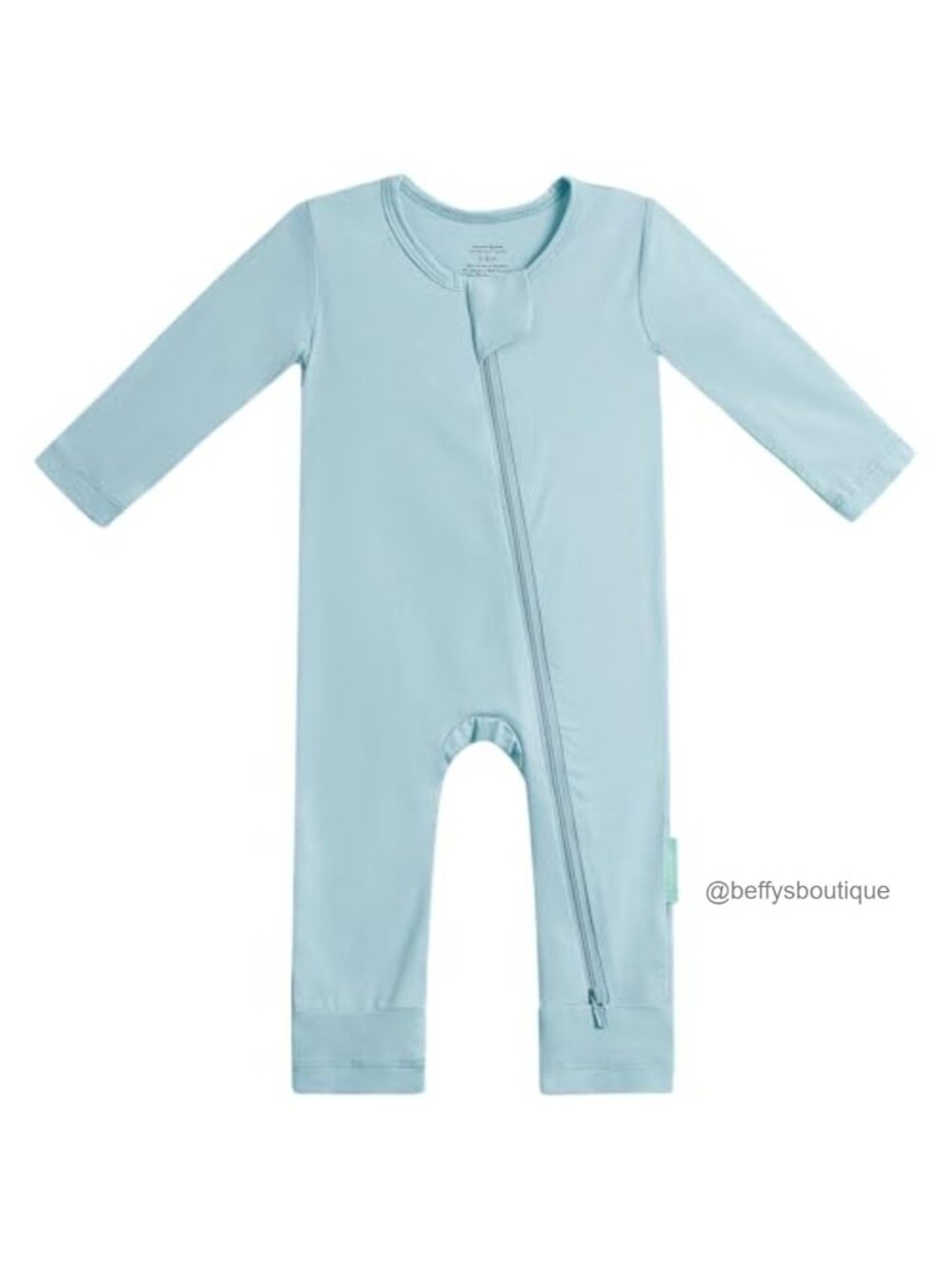 Baby Long Sleeve Bamboo Rayon Romper with 2-Way Zipper Pajamas